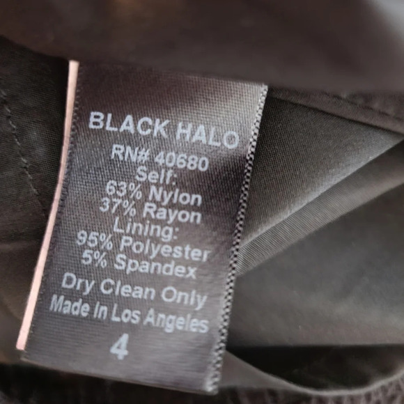 Black Halo Textured Sheath Cocktail Dress 4 - Picture 4 of 5